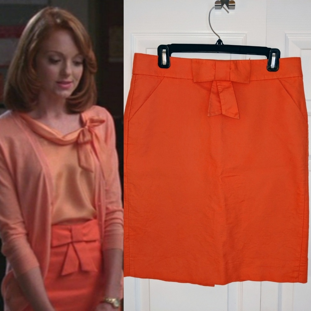 J. Crew bow pencil skirt